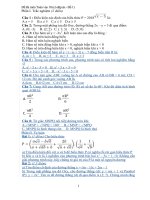 Đề thi môn toán vào 10 có đáp án hay