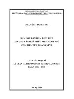Dạy học đàn phím điện tử tại cung văn hoá thiếu nhi thành phố  cẩm  phả,  tỉnh  quảng  ninh (tóm tắt) 