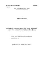 Tóm tắt luận án Nghiên cứu tổng hợp vòng điều khiển từ xa thiết bị bay ứng dụng kỹ thuật điều khiển hiện đại