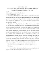 SKKN vận DỤNG PHƯƠNG PHÁP dạy học TÍCH hợp một số bài học PHẦN LỊCH sử VIỆT NAM 