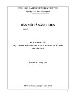 SKKN một vài đổi mới giúp học sinh nghe hiểu tiếng anh có hiệu quả (thcs) 