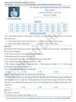 Hướng dẫn giải chi tiết Đề khảo sát chất lượng thi _Môn Sinh học