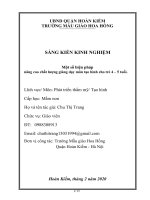 Một số biện pháp nâng cao chất lượng giảng dạy môn tạo hình cho trẻ 4 – 5 tuổi 