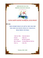 SKKN một số biện pháp gây hứng thú cho trẻ nhà trẻ 24 36 tháng tích cực tham gia hoạt động âm nhạc 