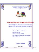 SKKN một số biện pháp nâng cao chất lượng bữa ăn cho trẻ trong trường mầm non