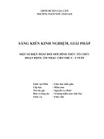 SKKN một số biện pháp đổi mới hình thức tổ chức hoạt động âm nhạc cho trẻ 4 – 5 tuổi 