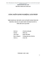 SKKN biện pháp dạy trẻ mẫu giáo lớn biết dành tình yêu thương chia sẻ của bản thân với mọi người và thế giới xung quanh 