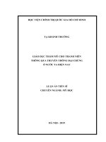 Luận án tiến sĩ mỹ học: Giáo dục thẩm mỹ cho thanh niên thông qua truyền thông đại chúng ở nước ta hiện nay