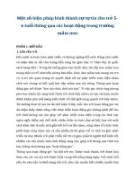 SKKN một số biện pháp hình thành sự tự tin cho trẻ 5 6 tuổi thông qua các hoạt động trong trường mầm non 1 