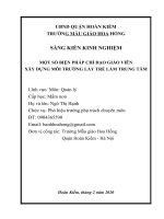 Một số biện pháp chỉ đạo giáo viên xây dựng môi trường lấy trẻ làm trung tâm  