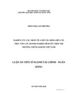 Nghiên cứu các nhân tố vĩ mô tác động đến cấu trúc vốn các doanh nghiệp niêm yết trên thị trường chứng khoán việt nam 
