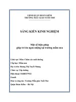 SKKN một số biện pháp giúp trẻ ăn ngon miệng tại trường mầm non 