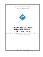 Chương trình nghề chế tạo thiết bị cơ khí