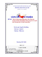 SKKN một số biện pháp giúp giáo viên sáng tạo trong tổ chức hoạt động chung cho trẻ 3 4 tuổi theo hướng lấy trẻ làm trung tâm 