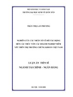 Nghiên cứu các nhân tố vĩ mô tác động đến cấu trúc vốn các doanh nghiệp niêm yết trên thị trường chứng khoán việt nam 