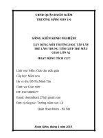 Xây dựng môi trường học tập lấy trẻ làm trung tâm giúp trẻ hoạt động tích cực 