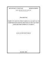 Luận án Tiến sĩ Kỹ thuật Nghiên cứu đáp ứng tĩnh và động của các kết cấu vỏ composite bằng phương pháp phần tử hữu hạn trơn (SFEM) kết hợp với phần tử vỏ MITC3.