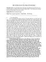 ĐỀ CƯƠNG LUẬN văn THẠC sỹ GIÁO dục các giải pháp quản lí dạy học trải nghiệm trong môn khoa học cho học sinh các trường tiểu học huyện thanh miện – hải dương theo hướng kích thích tiềm năng trí tuệ của các em