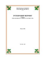 INTERNSHIP REPORT Tinh loi garment company limited 