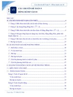 Các chuyên đề Toán 9 ôn thi vào lớp 10