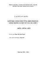 SKKN giúp học sinh nắm vững biện pháp so sánh trong luyện từ và câu lớp 3 