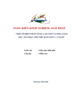 SKKN một số biện pháp nâng cao chất lượng giáo dục âm nhạc cho trẻ 4  5 tuổi 