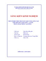 SKKN một số biện pháp phát huy khả năng sáng tạo cho trẻ mẫu giáo lớn 5   6 tuổi trong hoạt động tạo hình