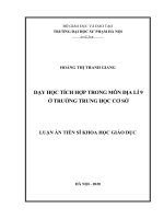 Dạy học tích hợp trong môn địa lí 9 ở trường trung học cơ sở 