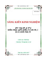 SKKN phương pháp dạy kiến thức giải phẫu hình thái môn sinh học 8 