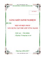 SKKN một số biện pháp xây dựng tập thể lớp vững mạnh tại trường trung học cơ sở 