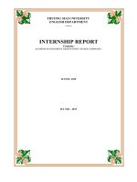 INTERNSHIP REPORT AN BINH INVESTMENT GROUP JOINT STOCK COMPANY  
