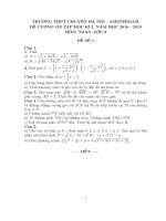 Đề cương ôn tập HKI Toán 9 năm 2018 – 2019 trường chuyên Hà Nội – Amsterdam
