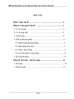 Một số biện pháp rèn kĩ năng nói tiếng anh cho học sinh lớp 3 