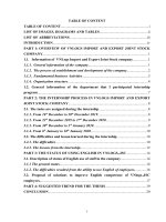 INTERNSHIP REPORT VNlogs import and export joint stock company