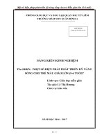 SKKN một số biện pháp phát triển kỹ năng sống cho trẻ mẫu giáo lớn (5  6 tuổi) 