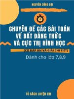 Chuyên đề Các bài toán về bất đẳng thức và cực trị hình học (dành cho lớp 7, 8, 9)