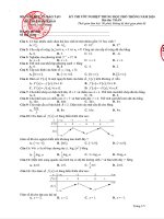 Đáp án và hướng dẫn giải đề thi tham khảo tốt nghiệp THPT 2020 môn Toán