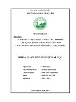 Nghiên cứu thực trạng và đề xuất giải pháp xây dựng chương trình nông thôn mới tại xã mường mô, nậm nhùn, lai châu 