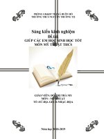 SKKN kinh nghiệm giúp các em học sinh học tốt môn mỹ thuật THCS 