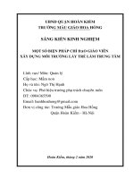 Một số biện pháp chỉ đạo giáo viên xây dựng môi trường lấy trẻ làm trung tâm  