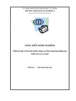 SKKN thiết kế một số đồ chơi nhằm nâng cao khả năng hoạt động tạo hình cho trẻ 5 6 tuổi 