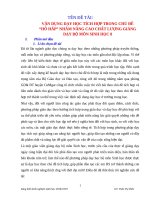 Vận dụng dạy học tích hợp trong chủ đề hô hấp ở bộ môn sinh học 8 