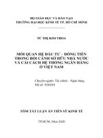 Mối quan hệ đầu tư dòng tiền trong bối cảnh sở hữu nhà nước và cải cách hệ thống ngân hàng ở việt nam (tt) 
