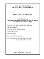 Một số kinh nghiệm nâng cao chất lượng hoạt động khám phá khoa học và khám phá xã hội cho trẻ mẫu giáo 5   6 tuổi 