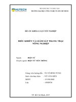 Đồ án tốt nghiệp: Điều Khiển Và Giám Sát Trang Trại Nông Nghiệp​