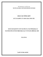 ĐẢM BẢO QUYỀN CON NGƯỜI CỦA NGƯỜI BỊ HẠI LÀ NGƯỜI DƯỚI 18 TUỔI THEO BỘ LUẬT TỐ TỤNG HÌNH SỰ