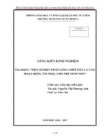 SKKN một số biện pháp lồng ghép dân ca trong hoạt động âm nhạc cho trẻ mầm non 