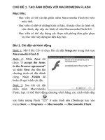 tài liệu giáo trình hướng dẫn  flash 8 