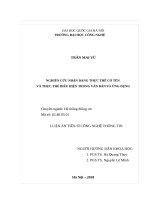 Luận án: Nghiên cứu nhận dạng thực thể có tên và thực thể biểu hiện trong văn bản và ứng dụng