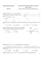 Đề dự đoán kì thi THPT quốc gia 2020 Môn Toán